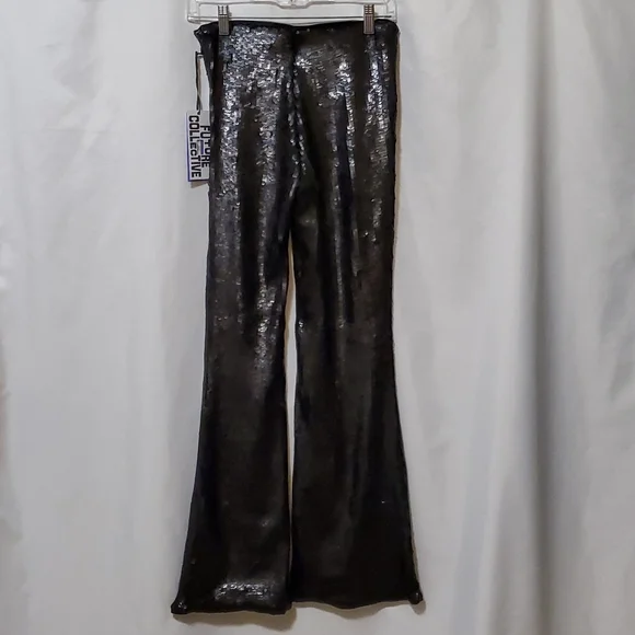 Future Collective with Kahlana Barfield Brown High-Rise Sequin Flare Pan… - Picture 13 of 16